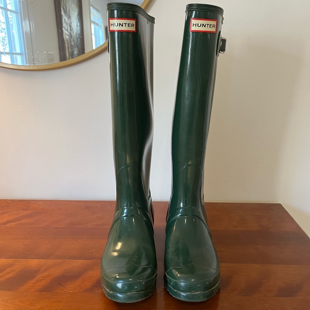 Hunter Dark Green Waterproof Rain Boots